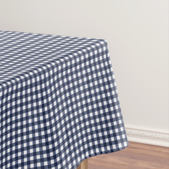 Toalha De Mesa Xadrez de Verificação Gingham Clássico marinho Azu (Posição Original)