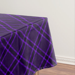 Toalha De Mesa Xadrez do búfalo roxo e preto, tartan escocês