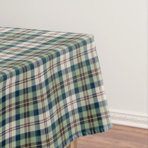 Toalha De Mesa Xadrez do verde, dos azuis marinhos e do creme