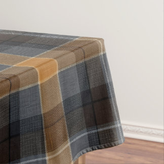 Toalha De Mesa Xadrez Escocês Âmbar Fumê Moderno 