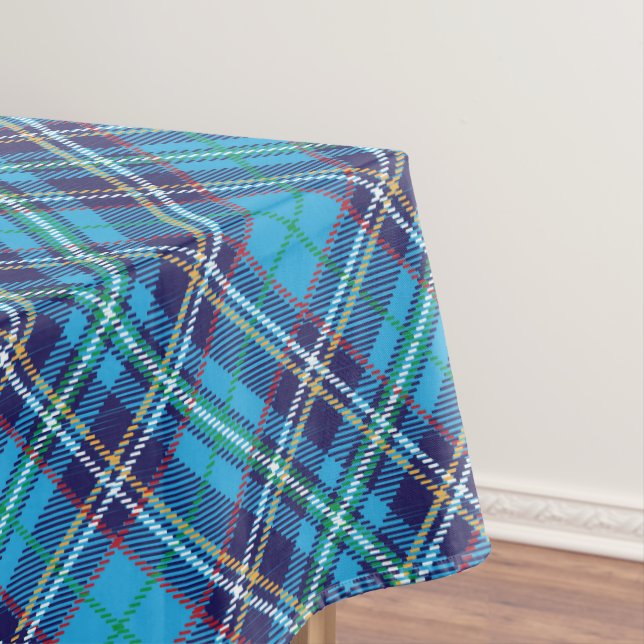 Toalha De Mesa Xadrez Escocês Azul (Posição Original)
