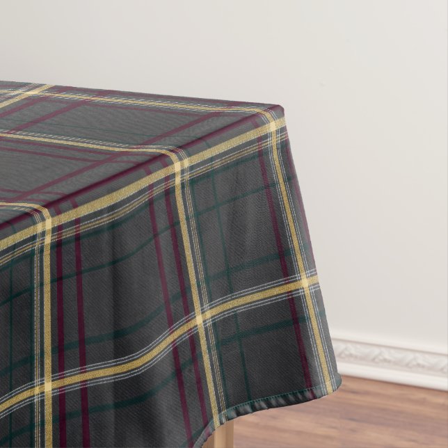 Toalha De Mesa Xadrez Escocês Cinza e Verde (Posição Original)