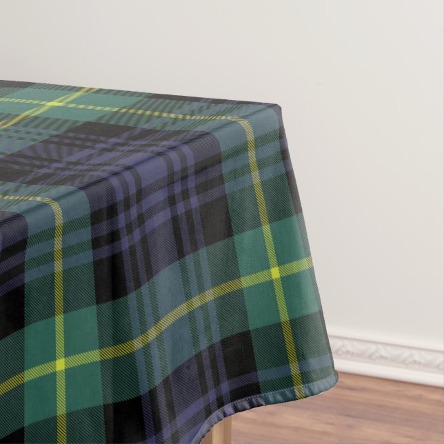 Toalha De Mesa Xadrez Escocesa Tartan Padrão Verde Roxo Amarelo (Posição Original)