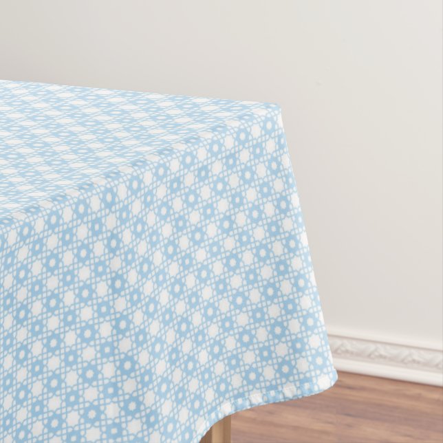 Toalha de Mesa Xadrez Flor Azul (Posição Original)