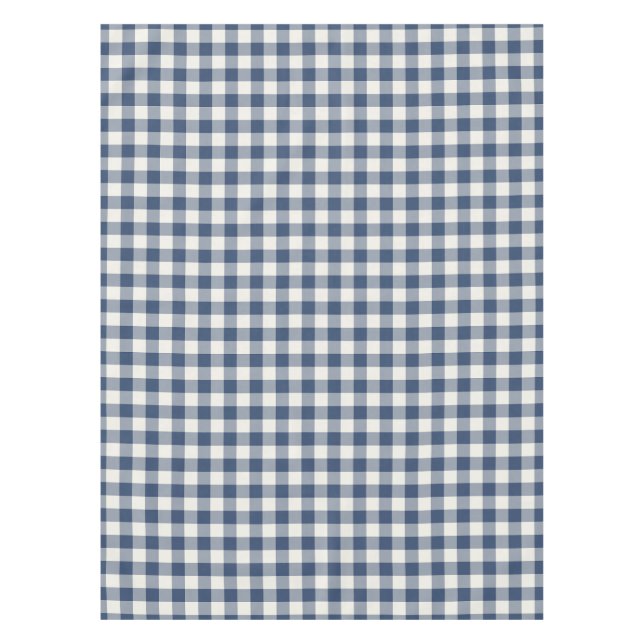 Toalha De Mesa Xadrez Gingham Clássico Azul Marinho (Frente)