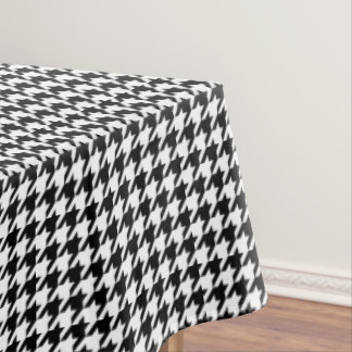 Toalha De Mesa Xadrez Inglês Preto e Branco