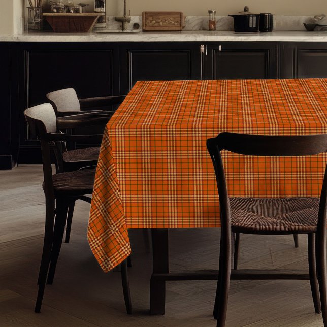Toalha de Mesa Xadrez Moderna Cores Outonais Tendê (Modern Checkered Tablecloth Trendy Autumnal Colors)
