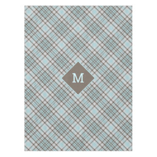 Toalha De Mesa Xadrez Monograma Personalizada / Padrão Tartan