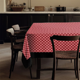 Toalha De Mesa Xadrez Negra Vermelha Tablecloth Lumberjack Mesa F