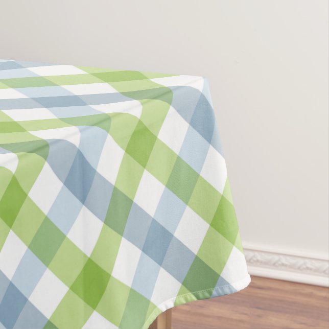 Toalha De Mesa Xadrez Pastel Verde E Azul (Posição Original)