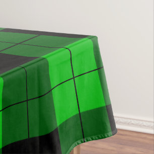 Toalha De Mesa Xadrez preta & verde Checkered
