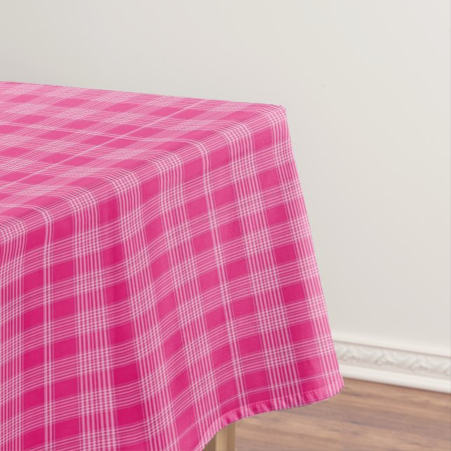 Toalha De Mesa Xadrez Rosa (Posição Original)