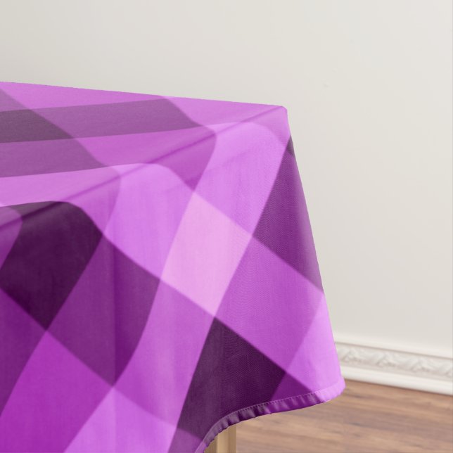 Toalha De Mesa Xadrez Roxa Elegante Orquídea Grande Tablete (Posição Original)