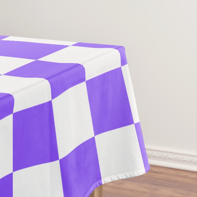 Toalha De Mesa Xadrez roxo visual clássico (Posição Original)