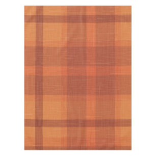 Toalha De Mesa Xadrez Rustic Orange Autumn Fall Tartan Wraping P