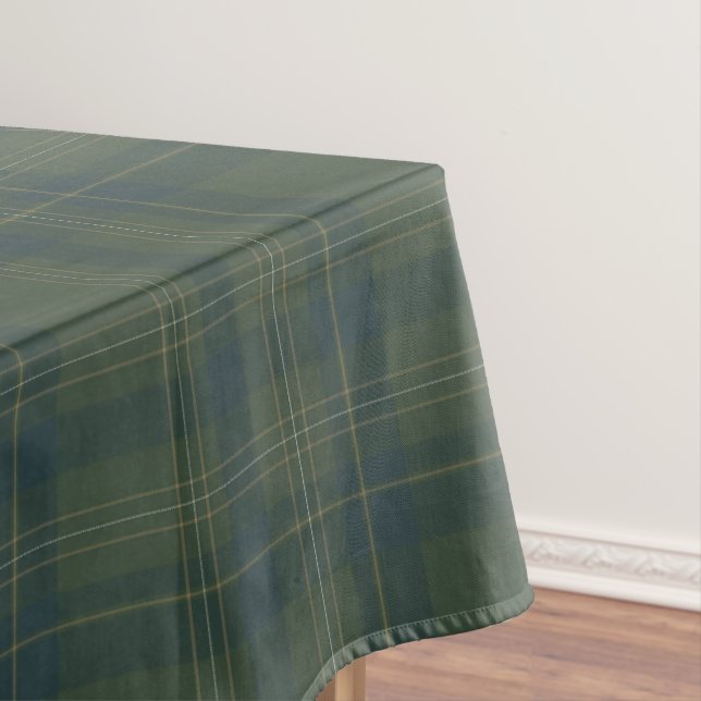 Toalha De Mesa Xadrez Verde Tartan | Feriado de Natal Russo (Posição Original)