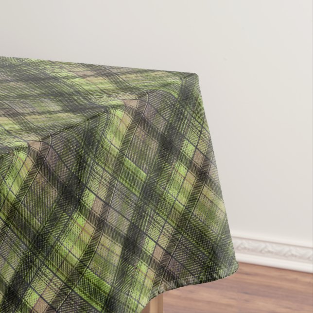 Toalha De Mesa Xadrez verde-tartan-preto-clássico (Posição Original)