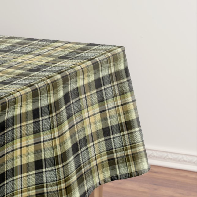 Toalha De Mesa Yellow-brown tartan plaid.  (Posição Original)