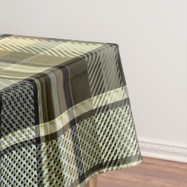 Toalha De Mesa Yellow-brown tartan plaid.  (Posição Original)