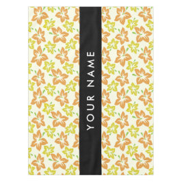 Toalha De Mesa Yellow Hibiscus, Orange Hibiscus, Seu Nome