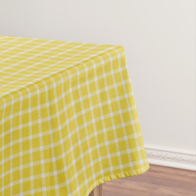 Toalha De Mesa Yellow Plaid (Posição Original)