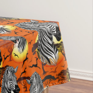 Toalha De Mesa Zebra African Savanna Wild Animal