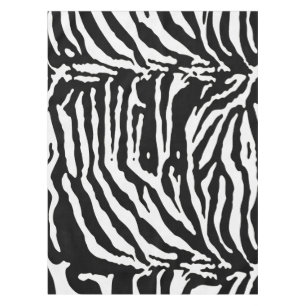 Toalha De Mesa Zebra Camouflage Padrão Artístico Negro e Branco