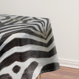 Toalha De Mesa Zebra Stripes Padrão Elegante Preto e Branco