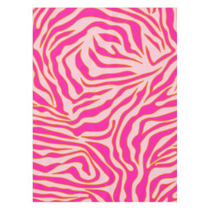 Toalha De Mesa Zebra Stripes Rosa Laranja Cor-de-rosa Impressão 