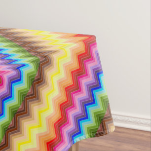 Toalha De Mesa Zig Zag Arco-íris