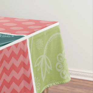 Toalha De Mesa Zigzag, Chevron, Gingham, Bolinhas, Patchwork