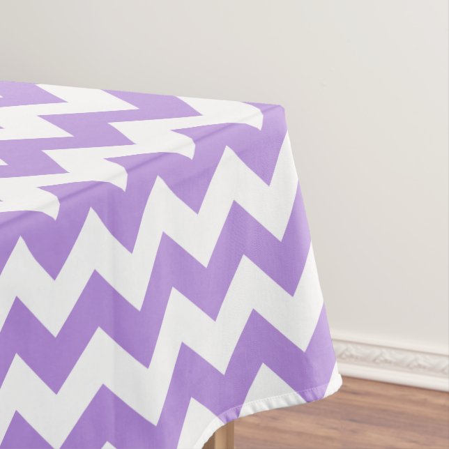 Toalha De Mesa Zigzag Roxo, Chevron Roxo, Padrão Geométrico (Posição Original)