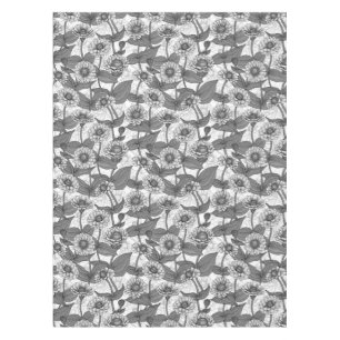 Toalha De Mesa Zinnias, monocônimo de branco
