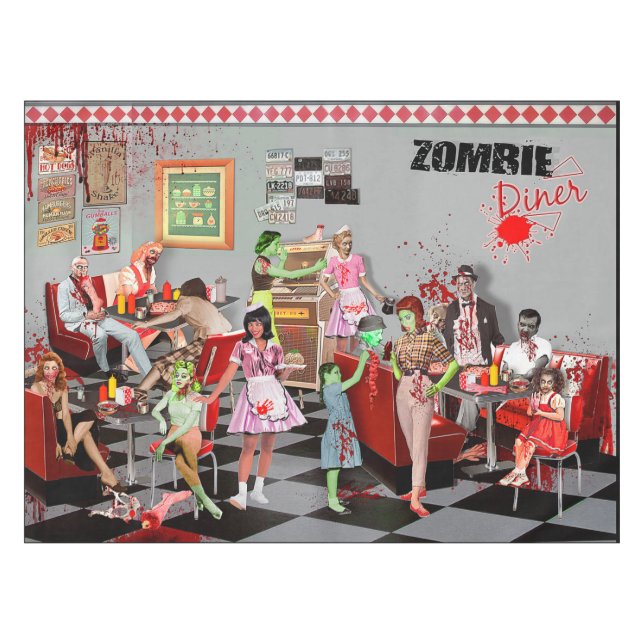 Toalha De Mesa  Zombie Diner (Frente (Horizontal))