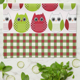 Toalha de Microfibra de Coruja de Natal