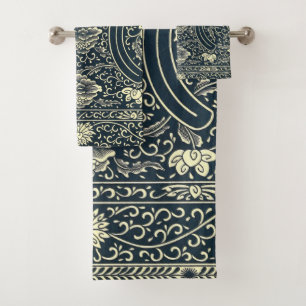 Toalha de padrão de ornamento chinês