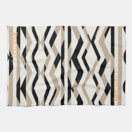 Toalha de padrão geométrico em negrito personaliza