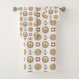 Toalha de padrão náutico