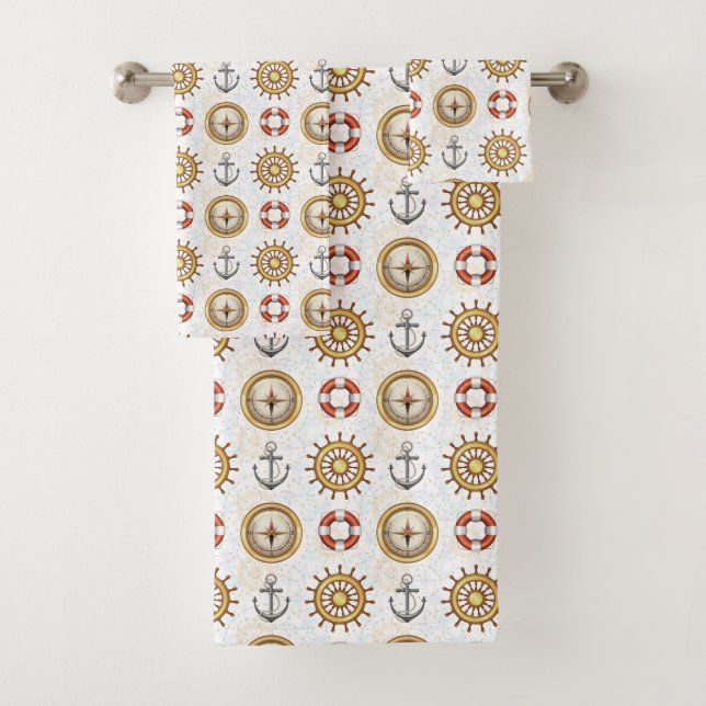 Toalha de padrão náutico (Insitu)