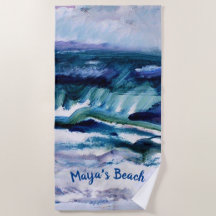 Toalha de Piscina de Praia do Oceano Azul - PERSON