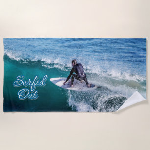 Toalha de praia 12 surfando