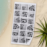 Toalha De Praia 18 Colagem de Fotos - CAN EDIT cor de fundo<br><div class="desc">Carregue as suas fotografias a partir da sua conta. Adicione dezoito fotos e altere a cor do plano de fundo.</div>