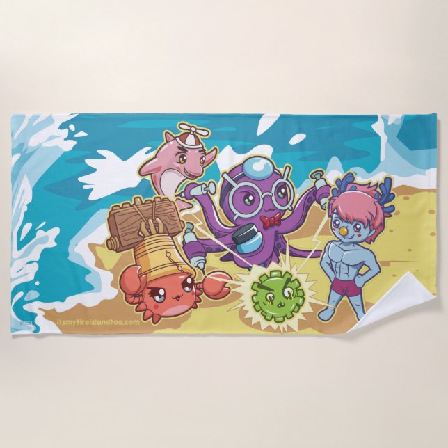 Toalha De Praia 2021 - Vaccine Power-UP Beach Towel (Frente)
