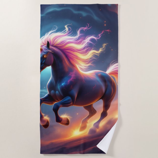 Toalha De Praia „2026 – Das Jahr des Feuerpferds“ (Frente)