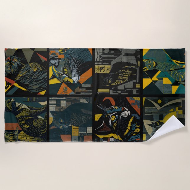 Toalha De Praia 24 cats in one (Frente)