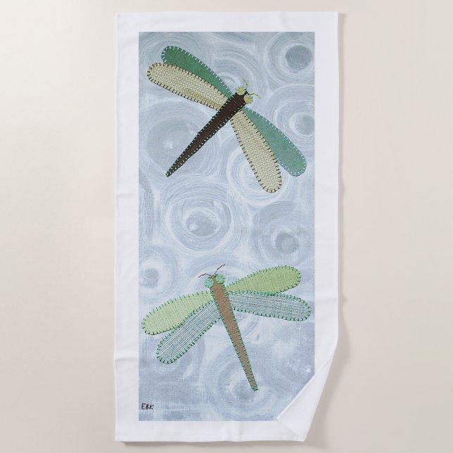 Toalha De Praia 2 Dragonflies #1 (Frente)
