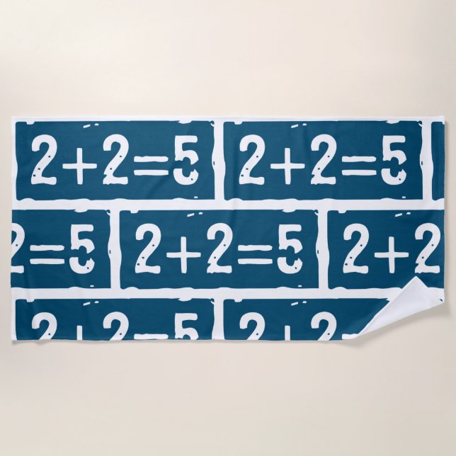 Toalha De Praia 2 mais 2 é igual a 5 (Frente)
