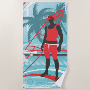Toalha de praia 4 surfando