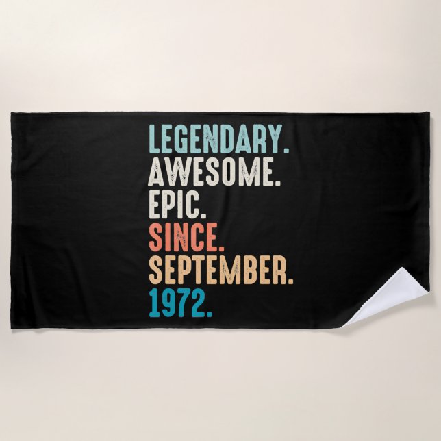 Toalha De Praia 50 Anos De Idade, Espetacular Epic Desde (Frente)