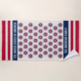 Toalha De Praia 50 Estados Unidos da América Beach Towel